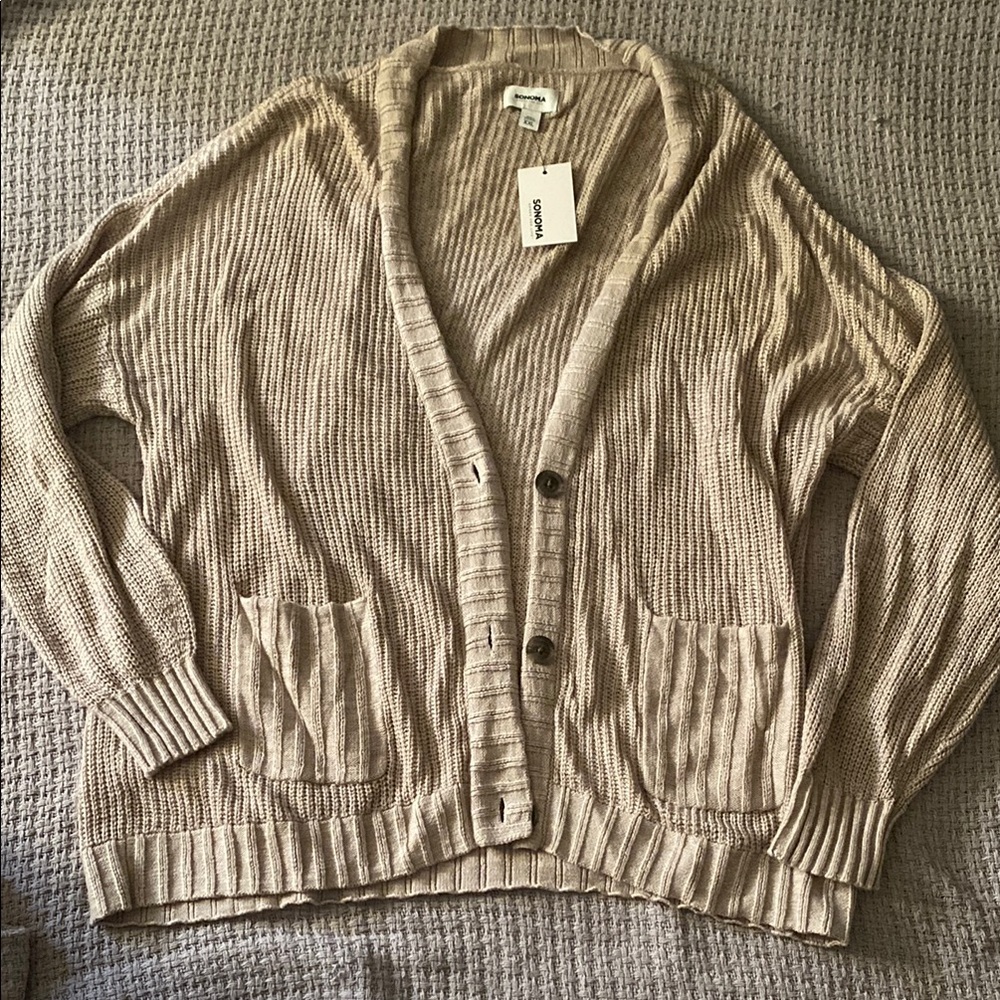 Sonoma Tan Knit Cardigan